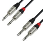 Cable 2 JACK 6,3 MO a 2 JACK 6,3 MO 1m ADAM K4TPP