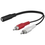Cable JACK 3,5 ST Hembra a 2RCA Macho 1,4m