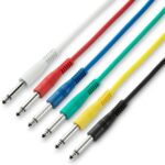 Juego 6 Cables JACK 6,3mm MONO 0,90m ADAM
