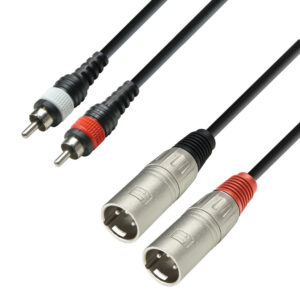 Cable 2xRCA a 2xXLR macho 1m ADAM K3