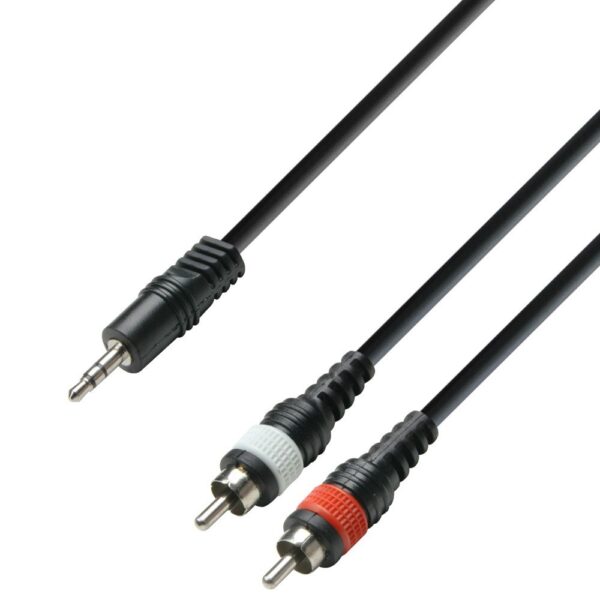 Cable JACK 3,5 ST Macho a 2RCA Macho 3m 3STAR ADAM