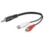 Cable JACK 3,5 Stereo Macho a 2 RCA Hembra 0,2 m CA1047