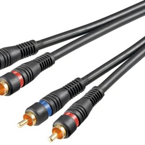 Cable RCA 2 Machos a 2 RCA Machos Doble Blindaje HQ  5m