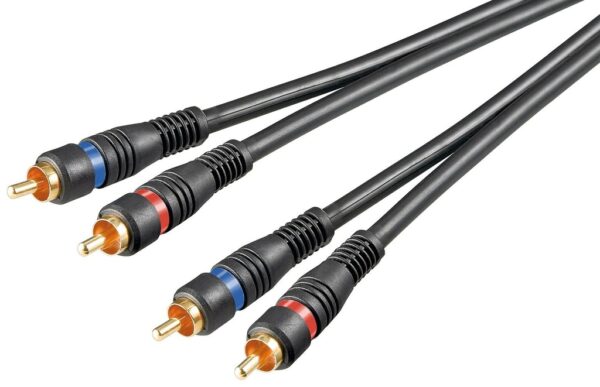 Cable RCA 2 Machos a 2 RCA Machos HQ 2m GOOBAY