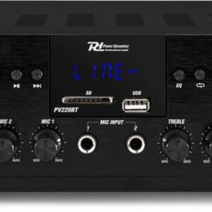 Amplificador Stereo HiFi 2Zonas 200Wmax PV220BT