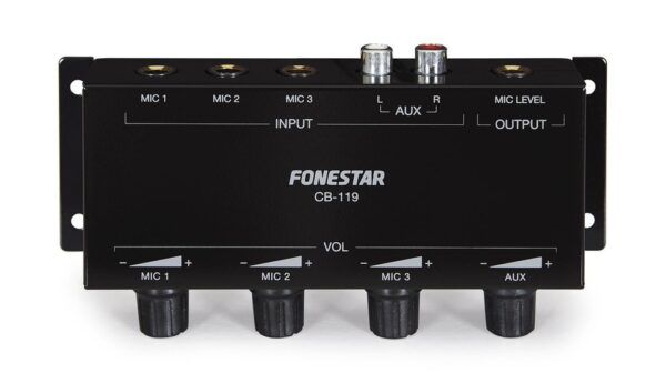 Mezclador Pasivo 3 Microfonos y AUX FONESTAR