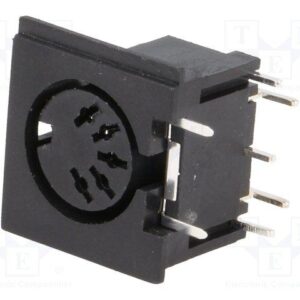 Conector DIN Hembra 5pin 180º para Cto/impreso
