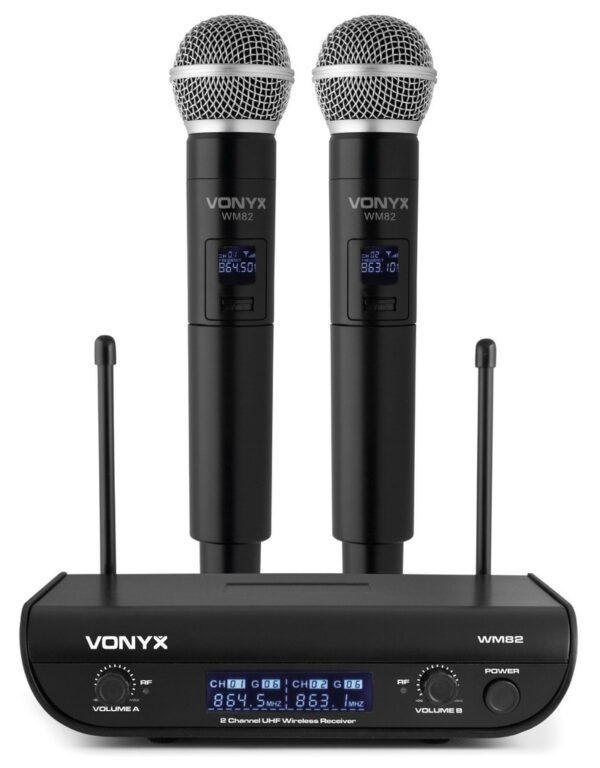 2 Microfonos Inalambricos Mano VONYX WM82