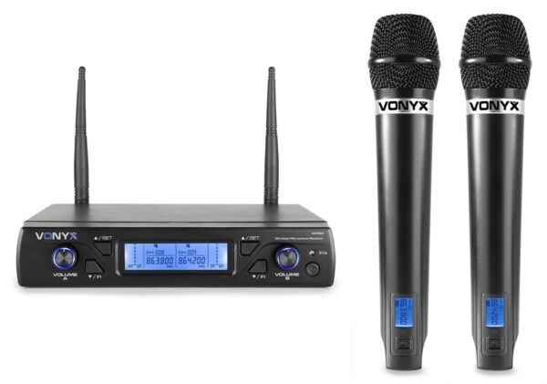 2 Microfonos Inalambricos Mano WM62 VONYX