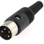 Conector DIN Macho 4pin recto para soldar