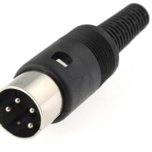 Conector DIN Macho 4pin recto para soldar
