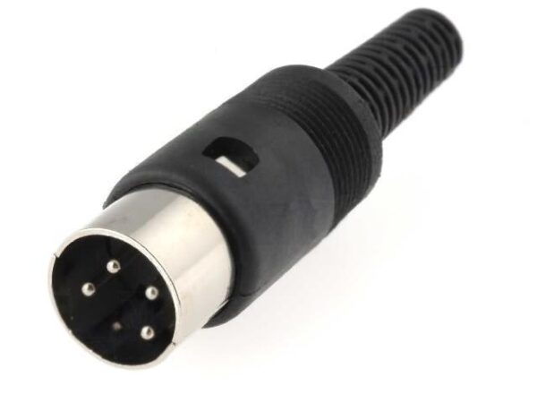 Conector DIN Macho 4pin recto para soldar