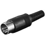 Conector DIN Macho 5Pin 45º (180º) recto
