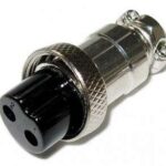 Conector Microfono Hembra 2 Pines Aereo Rosca 10.230/2/F