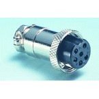 Conector Microfono Hembra 6Pin Aereo Rosca