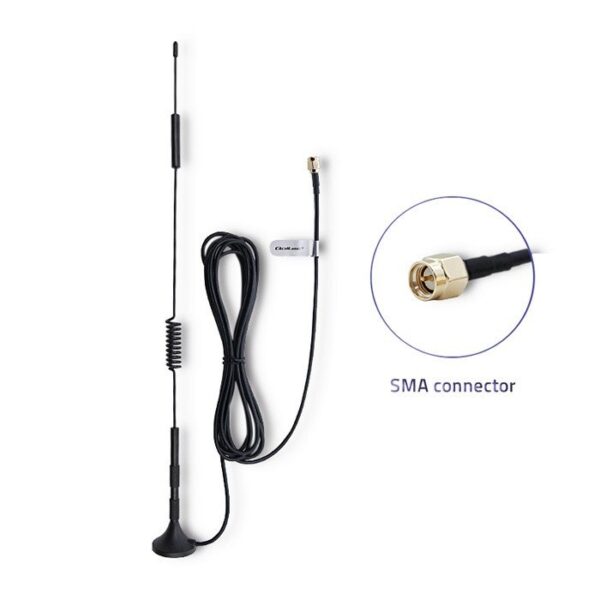 Antena 4G 7dB Base Magnetica 600MHz-2,7GHz 50W Cable 3 metros RG174