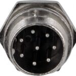 Conector Microfono Macho 8Pin Panel con Rosca