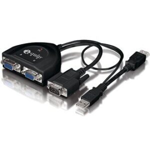 Distribuidor Splitter VGA  2Salidas c/ Cables
