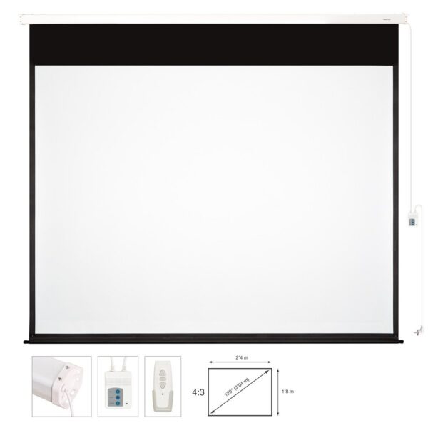 Pantalla Proyeccion Electrica 120' 2,4x1,8m 4:3 FONESTAR