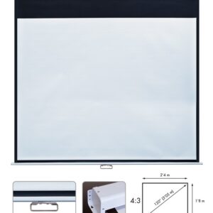 Pantalla Proyeccion Manual 120' 4:3 2,4x1,8m