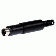 Conector MiniDIN Macho 6Pin 8mm para soldar