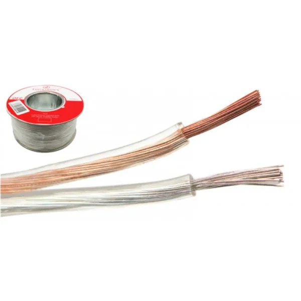 Cable Paralelo 2x0,50mm CU OFC TRANSPARENTE OFC (100m)