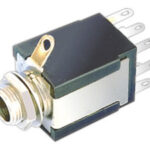 Base JACK 6,3mm Hembra Mono para Chasis con tuerca