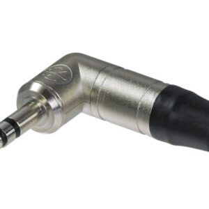 Conector JACK 3,5mm Macho Stereo ACODADO 90º  Carcasa y contactos de níquel