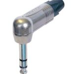 Conector JACK 6,3mm Macho Stereo Acodado