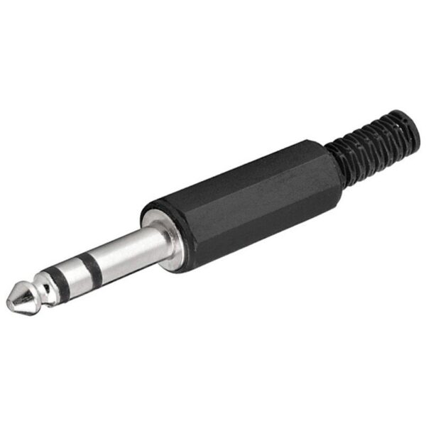 Conector JACK 6,3mm Macho Stereo Plastico  15.088  CON211