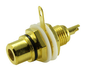 Base Conector RCA Hembra NEGRO 10.581/N