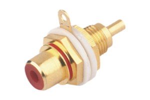 Base Conector RCA Hembra ROJO 10.581/R