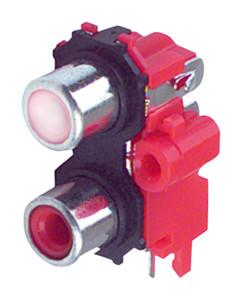 Conector RCA Base 2RCA Hembra Circuito Impreso