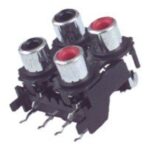 Conector RCA Base 4 RCA Hembra Circuito Impreso