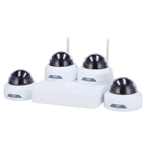 Kit NVR 4Ch con 4 Camaras Domo WiFi UNIVIEW