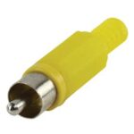 Conector RCA Macho Carcasa Plastico color AMARILLO