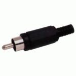 Conector RCA Macho Carcasa Plastico color NEGRO