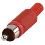 Conector RCA Macho Carcasa Plastico color ROJO