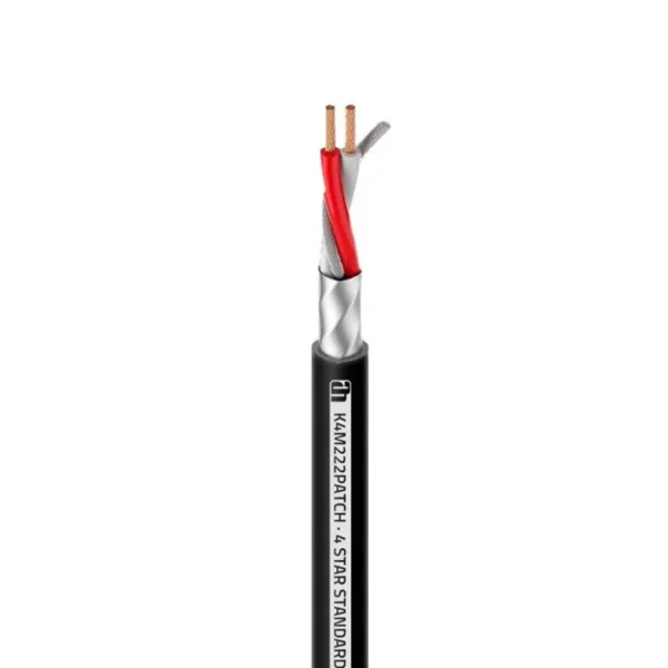 Cable Audio Microfono 2x0,22mm FINO MICRO NEGRO ADAM 4 STAR (100m) K4M222PATCH