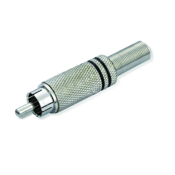 Conector RCA Macho Niquelado NEGRO