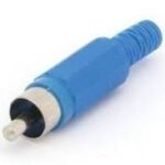 Conector RCA Macho carcasa Plastico color AZUL