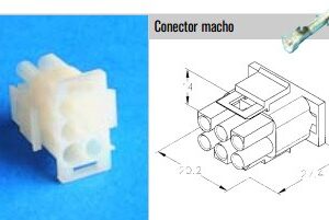 CS06M Conector Macho 6 vias
