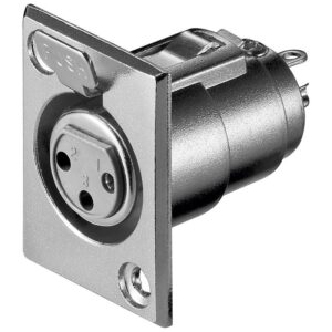 Base Conector XLR Hembra 3Pin para Chasis o Panel 10.236/3/F