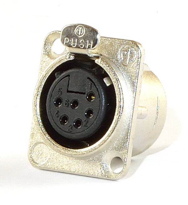 Base XLR Hembra 6Pin Tipo D NC6FDL-1