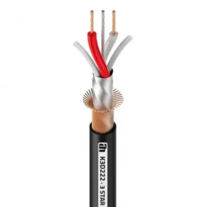 Cable DMX 2x0,22mm NEGRO ADAM 3STAR (100m)