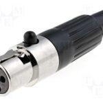 Conector MiniXLR Hembra 3Pin aereo para soldar