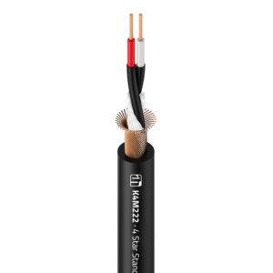 Cable Audio Microfono 2x0,22mm OFC NEGRO ADAM 4STAR (100m)
