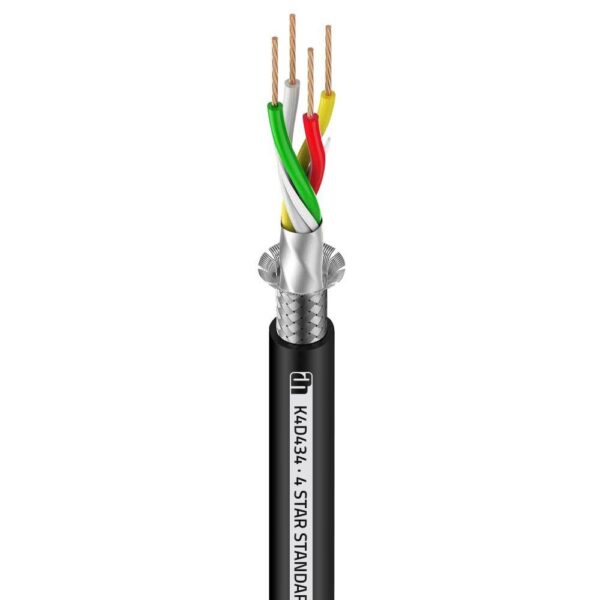 Cable DMX 4x0,34mm NEGRO ADAM 4STAR (100m)
