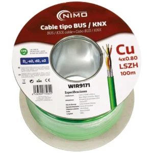 Manguera BUS KNX 4x0,80mm Funda Verde LSZH  Dca (100m)
