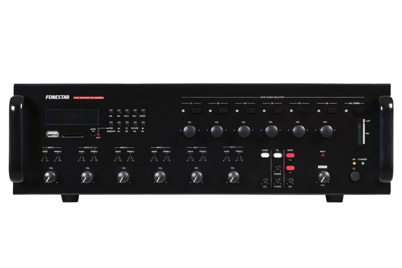 Amplificador PA 6Zonas 480Wrms FONESTAR